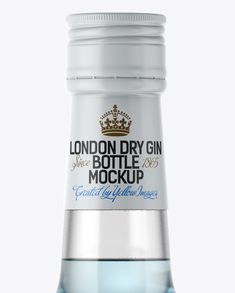 Download Clear Glass Gin Bottle Mockup in Bottle Mockups on Yellow ... Yellowimages Mockups
