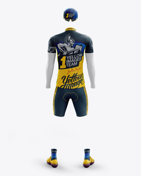 Download Men's Full Cycling Kit with Cooling Sleeves PSD Mockup ...