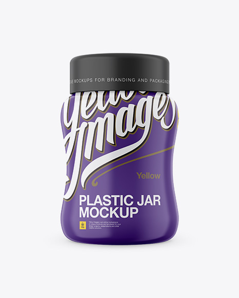 Matte Plastic Jar PSD Mockup