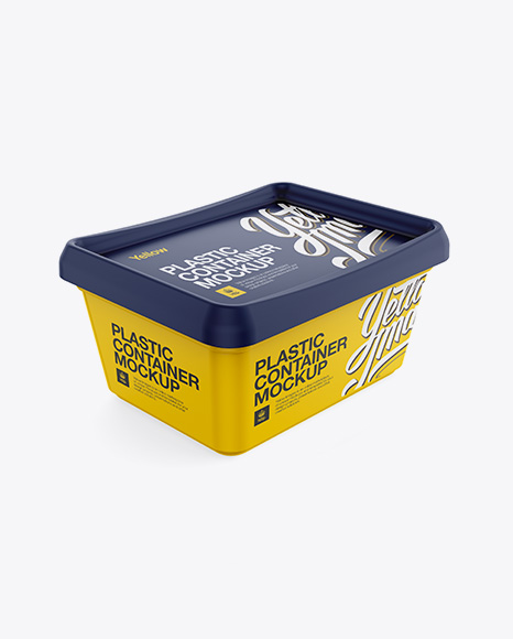 Download Download Psd Mockup 3 4 View Butter Butter Tub Container Cream Food Mockup Halfside High Angle Yellowimages Mockups