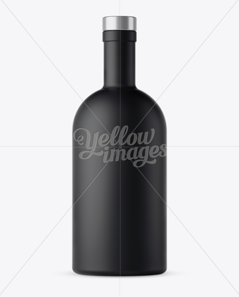 Download Black Matte Bottle Mockup - Front View in Bottle Mockups ...