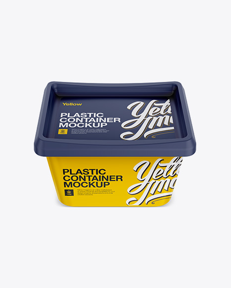 500g Matte Butter Tub PSD Mockup Front View High-Angle Shot