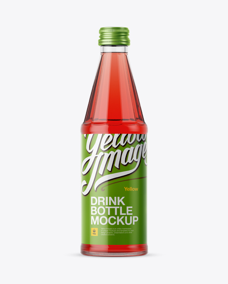 Download Free 330ml Glass Bottle With Raspberry Drink Mockup Best Quality Mockups PSD Mockup Templates