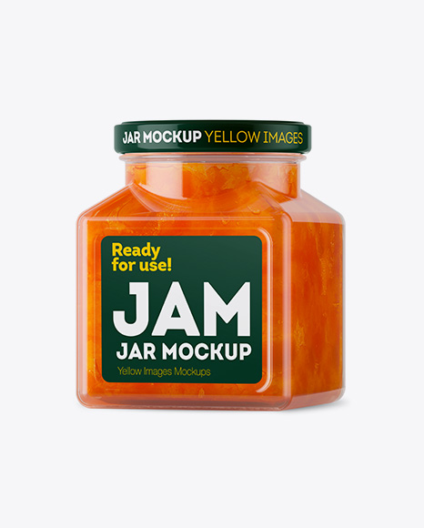 Download Download Glass Apricot Jam Jar Mockup Halfside View Object Mockups 3d Logo Mockups Free Download PSD Mockup Templates