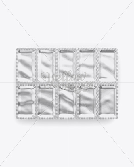 Download Chewing Gum Blister Package Mockup - Top View in Packaging ...