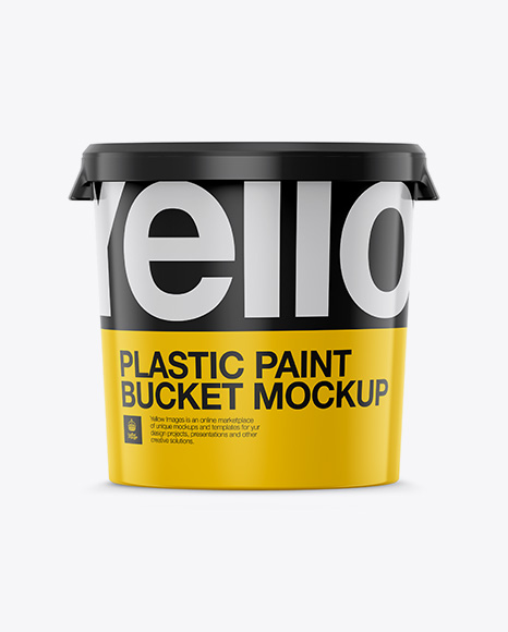 Plastic Paint Bucket Mockup Eye Level Shot Packaging Mockups A4 Book Mockups Psd Free