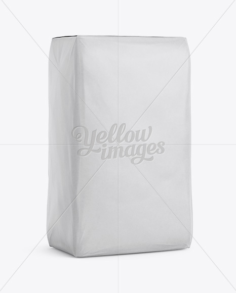 Download Cement Paper Bag Mockup - Halfside View in Bag & Sack Mockups on Yellow Images Object Mockups