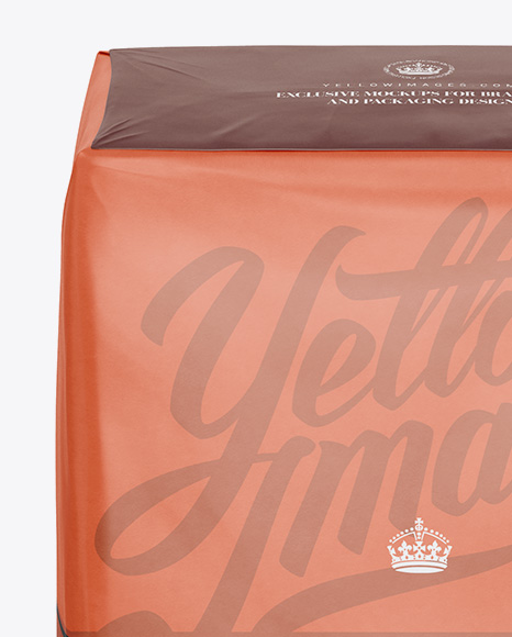 Cement Paper Bag Mockup - Front View (High-Angle Shot) in Bag & Sack