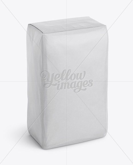 Download Cement Paper Bag Mockup - Halfside View (High-Angle Shot ...