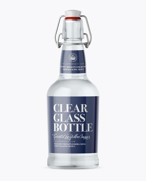 Download Clear Glass Beugel Bottle Mockup Packaging Mockups Packaging Mockups Templates PSD Mockup Templates
