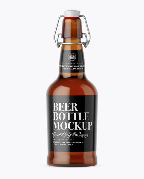 Download Amber Glass Beugel Bottle With Light Beer Psd Mockup Mockup Jacket Psd Yellowimages Mockups