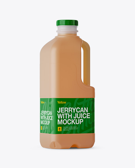 Frosted Plastic Juice Jug Mockup - Halfside View Frosted Plastic Juice Jug Mockup - Halfside View