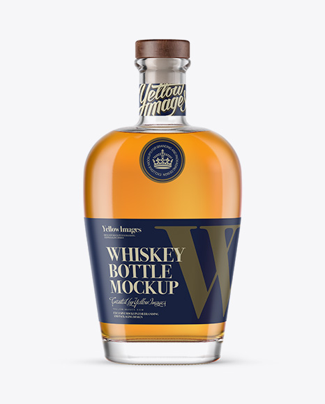 Download Flint Glass Whisky Bottle With Wooden Cork Mockup Packaging Mockups A4 Landscape Mockups Psd Free Download PSD Mockup Templates