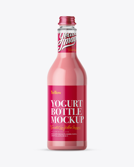 Download 500ml Strawberry Yoghurt Bottle Psd Mockup Free Psd Roll Up Banner Mockup Design PSD Mockup Templates