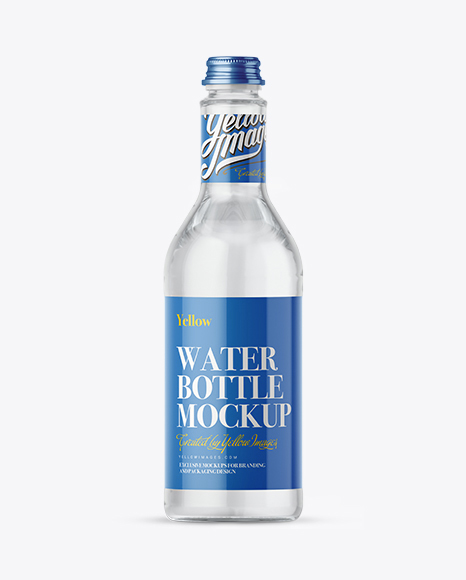 Download Download Psd Mockup 500ml Beverages Bottle Clear Glass Clear Water Drink Exclusive Mockup Glass Glass Bottle PSD Mockup Templates