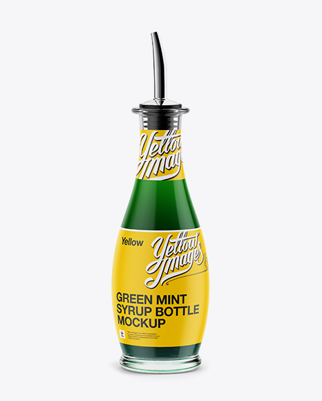 Download Download Psd Mockup Bottle Glass Green Mint Sauce Syrup Psd New Free 590879 Download Psd Mockup Design Yellowimages Mockups