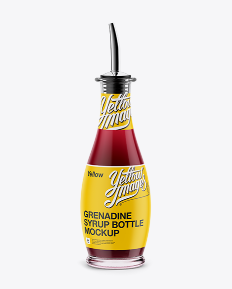 Download Download Psd Mockup Bottle Glass Grenadine Sauce Syrup Psd 6736506 Downloads Free Psd Mockups Design Templates Yellowimages Mockups