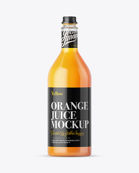 Download 1l Orange Juice Glass Bottle Mockup Free Psd Mockups Free Downloads PSD Mockup Templates