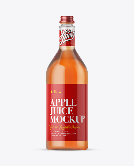 Download 1l Apple Juice Glass Bottle Mockup Object Mockups Mockup Psd Templates Free