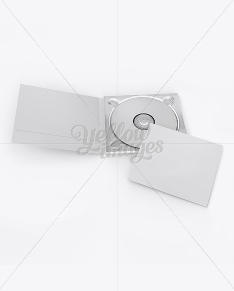 Download Open Digipak W/ Booklet Mockup - Top View in Packaging Mockups on Yellow Images Object Mockups