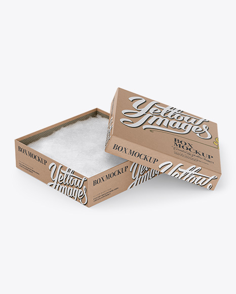 Download Psd Mockup Box Cardbox Carton Carton Box Cotton Cotton Fill Design Jewelry Box Kraft Kraft