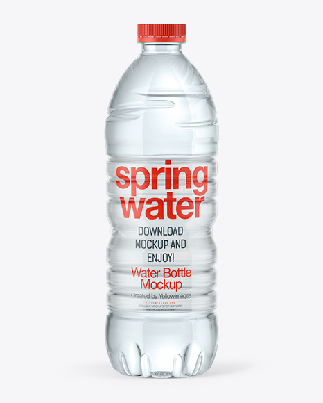 750ml Water Bottle PSD Mockup