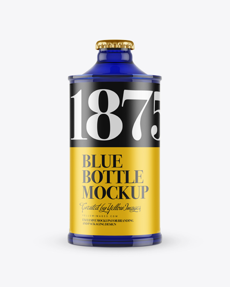 Download Blue Glass Bottle Mockup Object Mockups - All Free PSD Mockup