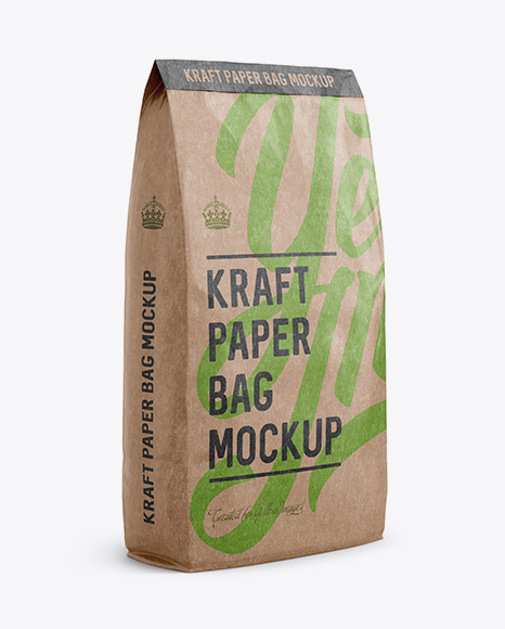 Download Kraft Paper Food Bag Mockup - Kraft Paper Food Bag Mockup - Kraft Paper Bag Mockup - Front View ...