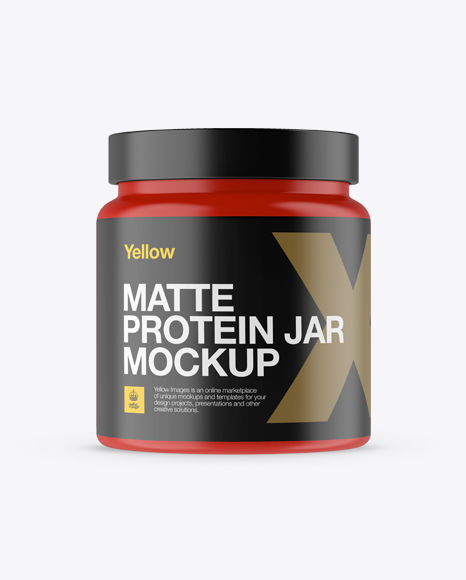 Download Glossy Protein Jar Mockup Front View Matte Protein Jar Mockup Glossy Protein Jar Mockup Plastic Protein Yellowimages Mockups