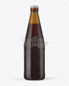 Download 568ml Amber Glass Bottle with Red Ale Mockup in Bottle Mockups on Yellow Images Object Mockups