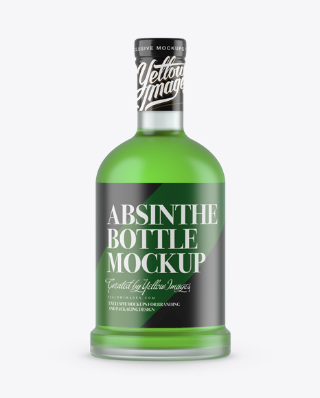 Download Frosted Glass Absinthe Bottle Mockup Packaging Mockups Mockups Meaning In Hindi PSD Mockup Templates