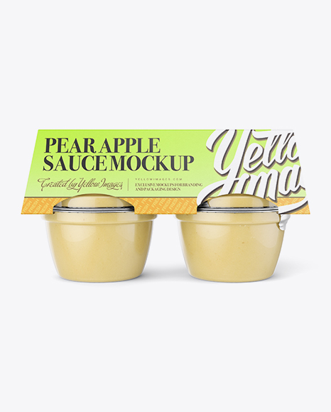Download Download Pear Apple Sauce 4 4 Oz Cups Mockup Front View Object Mockups Mockup Vectors Photos And Psd Files PSD Mockup Templates