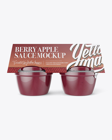 Download Download Berry Apple Sauce 4 4 Oz Cups Mockup Front View Object Mockups Free Packaging Mockup Template Psd PSD Mockup Templates