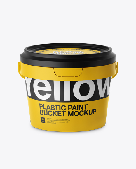 Download Plastic Paint Bucket Mockup Front View High Angle Shot Object Mockups 100 Best Download Mockups In Psd Ai Eps Png For Free Images