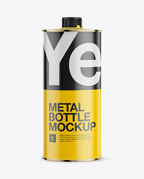 Download Download Psd Mockup Bottle Design Household Industrial Label Metal Metal Bottle Metallic Mock-Up ...