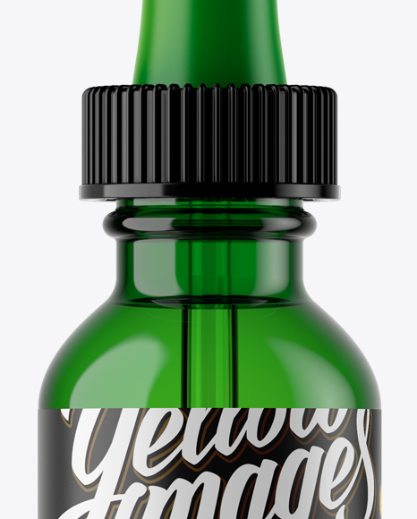 Download Green Glass E-Liquid Bottle Mockup in Bottle Mockups on Yellow Images Object Mockups