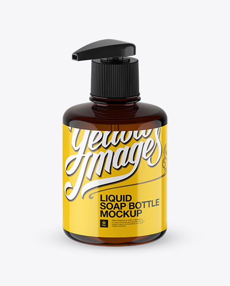 Download Amber Liquid Soap Bottle With Pump Mockup Halfside View High Angle Shot Packaging Mockups 3d Logo Mockups Psd Free Download PSD Mockup Templates