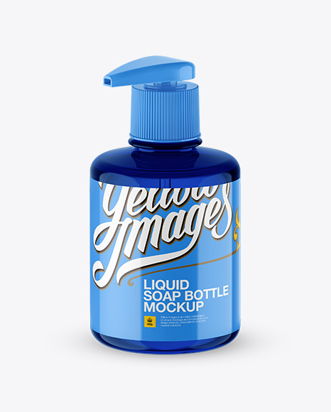 Download Download Blue Liquid Soap Bottle With Pump Mockup Halfside View High Angle Shot Object Mockups Download Mockup Logo 3d Psd Template Yellowimages Mockups