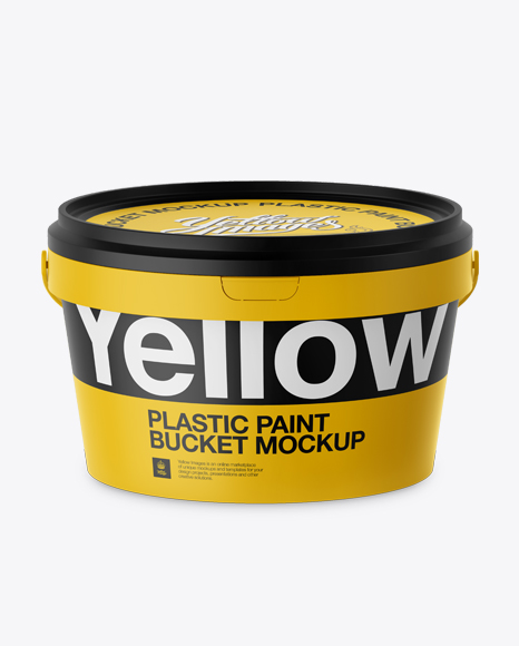 Download Plastic Paint Bucket Mockup - Front View (High-Angle Shot ...