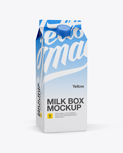 Download 0.5 gal Milk Carton Mockup - Halfside View in Packaging ...