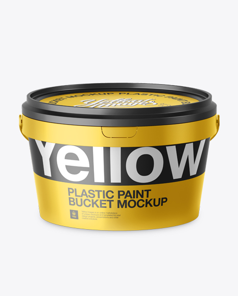 Download Metallic Paint Bucket Mockup Front View High Angle Shot Premium Mockup Download Yellowimages Mockups