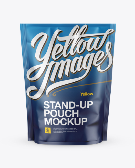 Matte Stand-up Pouch PSD Mockup Front View 48.93 MB