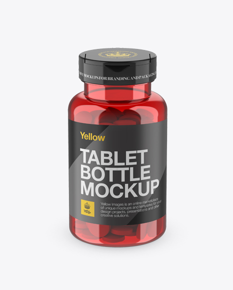 Download Red Pill Bottle Psd Mockup High Angle Shot Mockup Psd Free Commercial Use Design PSD Mockup Templates