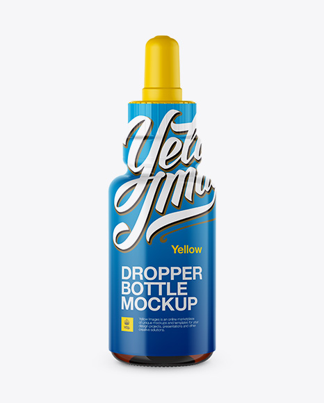 Download Dropper Bottle Mockup Front View Graphic River PSD Mockup Templates