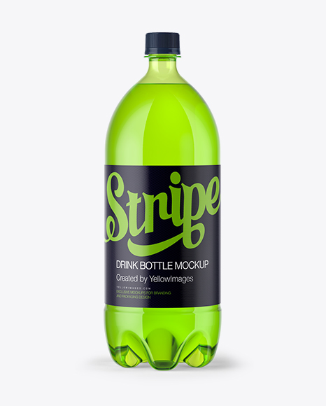 2L Green Bottle with Drink PSD Mockup 11.55 MB