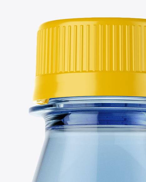 Download 500ml Blue PET Water Bottle Mockup - Front View in Bottle Mockups on Yellow Images Object Mockups