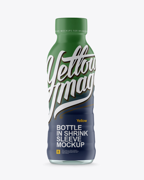 Download Clear Pet Bottle In Matte Shrink Sleeve Mockup Front View Free Mockups Logo PSD Mockup Templates