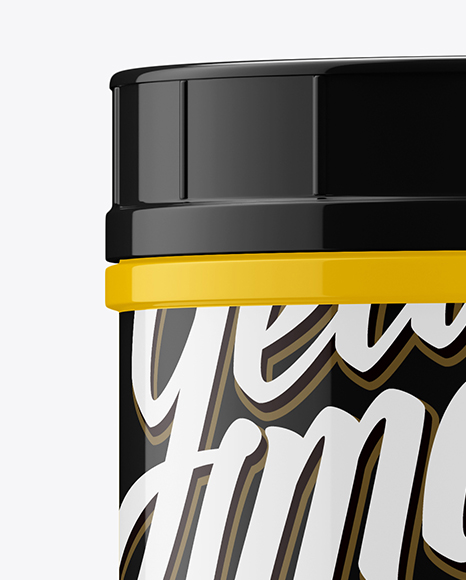 Download Glossy Plastic Jar Mockup - Front View in Jar Mockups on ... Yellowimages Mockups