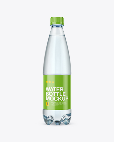 Download 500ml PET Water Bottle Mockup - Front View - Logo Psd ...