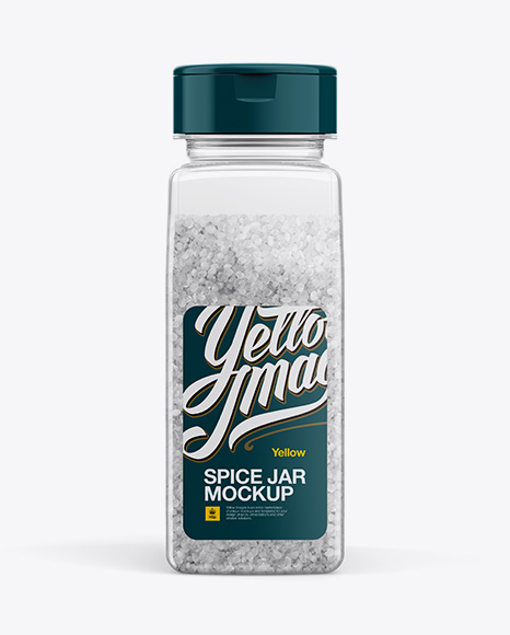 Spice Jar with Salt PSD Mockup Front and Back Views 99.33 MB